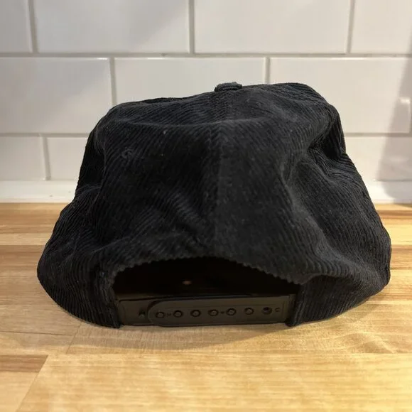 VTG Atlanta Falcons Corduroy Snapback Hat Black Embroidered Logo Starline NFL - Picture 5 of 9